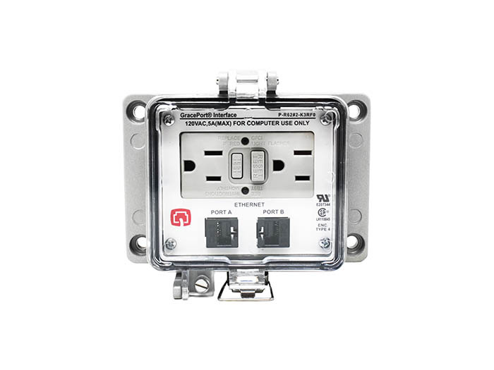 P-R62#2-K4RF0 Bulkhead Connector, Aluminum Housing