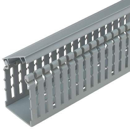 HN4X4LG6 Panduct Type HN Wiring Duct, 0.2 in Narrow Slot Slot, 4-1/4 in W x 4 in D, PVC