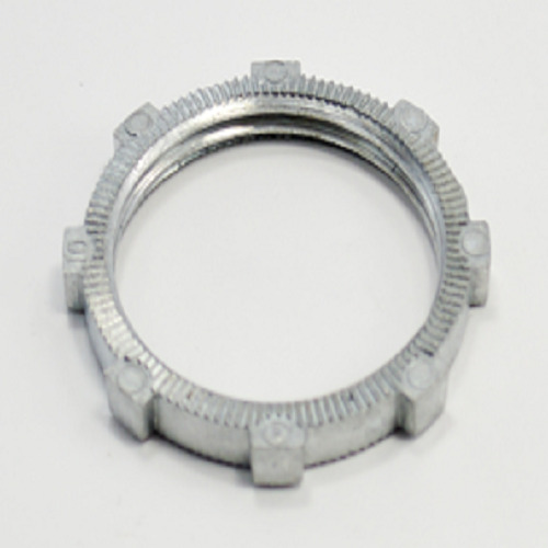 Locknut, Conduit, Zinc Die Cast, Fitting Locknut, Size 1 1/4 Inch