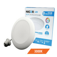 DLS4-3006-120-3K-WH Dimmable LED Downlight, LED Lamp, 9.4 W Fixture, 120 V AC, Die Cast Aluminum Housing