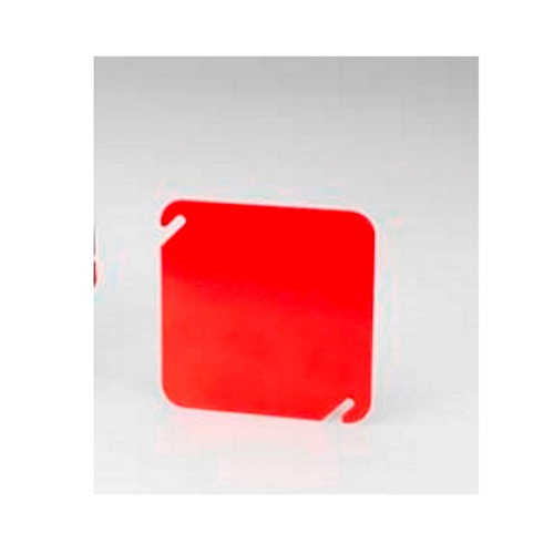 FA-403 Bridgeport Flat Non-Insulated Fire Alarm Box Cover, 4 in L x 4 in W, Steel