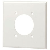 80726-W Standard Size Traditional Wall Plate, 2 Gangs, 4.5 in H, Thermoplastic, White