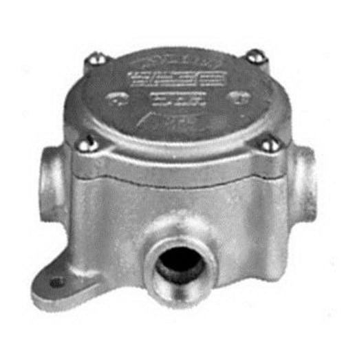 CPU20 Unilets Universal CPU Outlet Box, 1/2 to 3/4 in Hub, 3.81 in Cover Opening, Malleable Iron, Tri-Coated