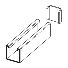 B205AL Type X Channel End Cap, For Use With B22 Series Channel, Aluminum, Aluminum