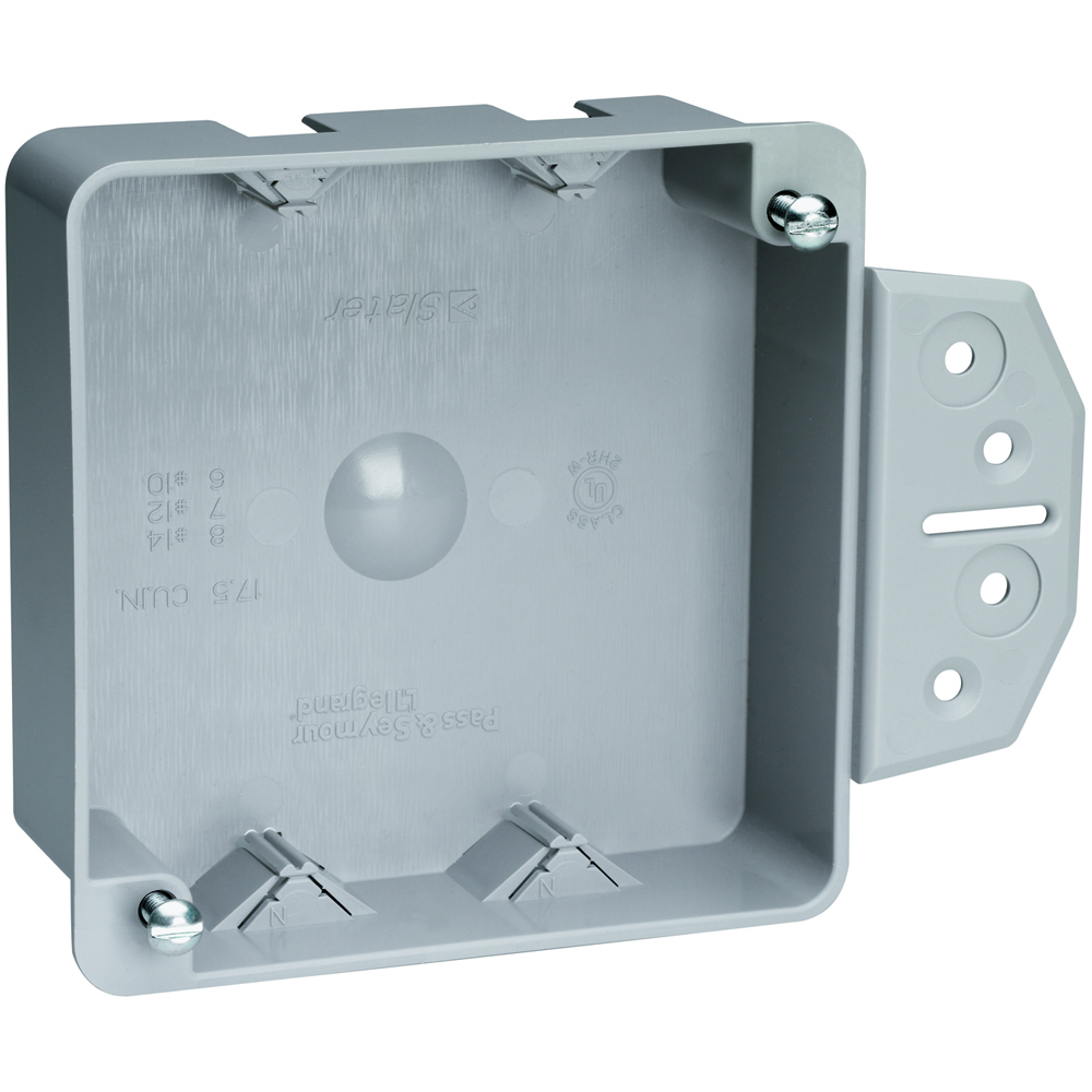S4418BAC Shallow 4-in Square Box Threaded Mounting Holes