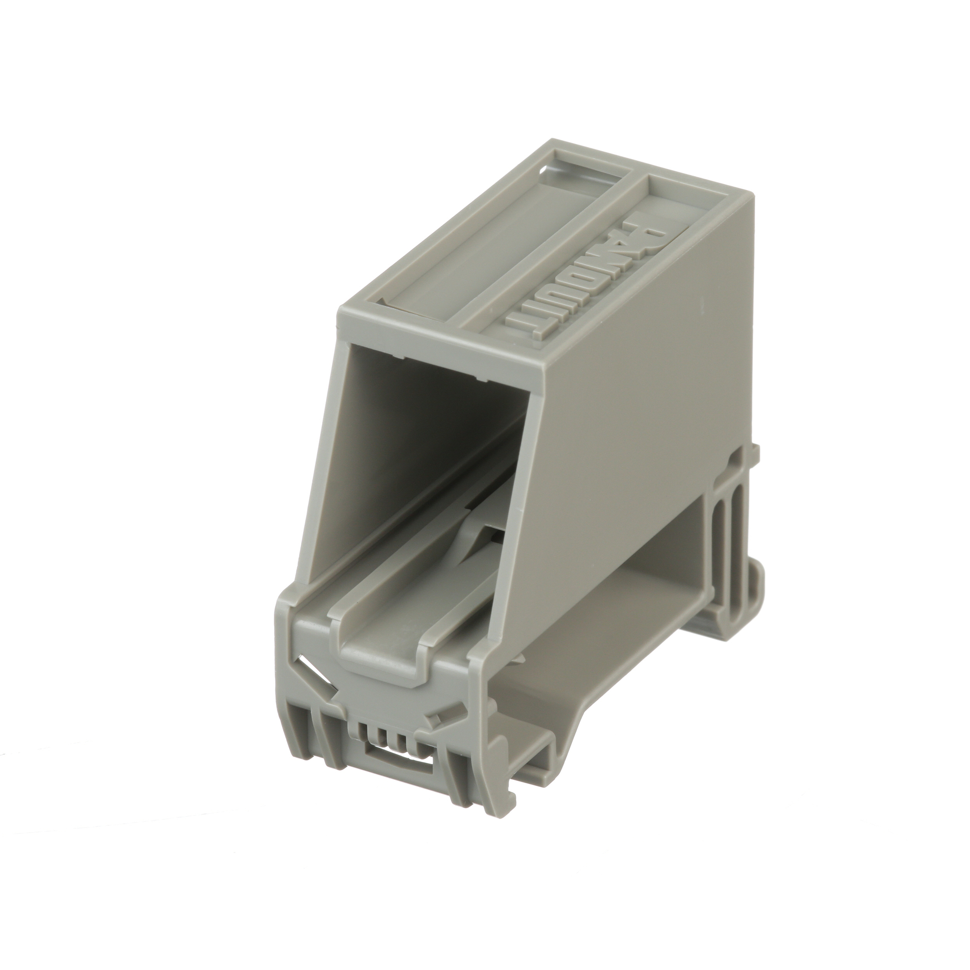 Mini-Com 1-port DIN Rail Mount Adapter, Gray