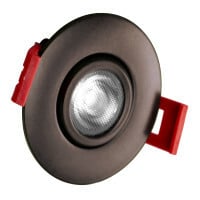 DGD211204KRDOB 2 in Aperture Dimmable Recessed LED Downlight, LED Lamp, 4.8 W Fixture, 120 V AC, Cast Aluminum Housing