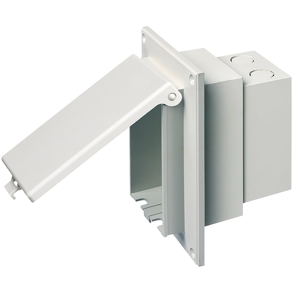 DBVR1W InBox DB Series 1-Piece Extra Duty Low Profile Weatherproof While-In-Use Box, Plastic, 22 cu-in Capacity, 1 Gang, 1 Outlet, 7.186 in L x 4.934 in W x 5.16 in D