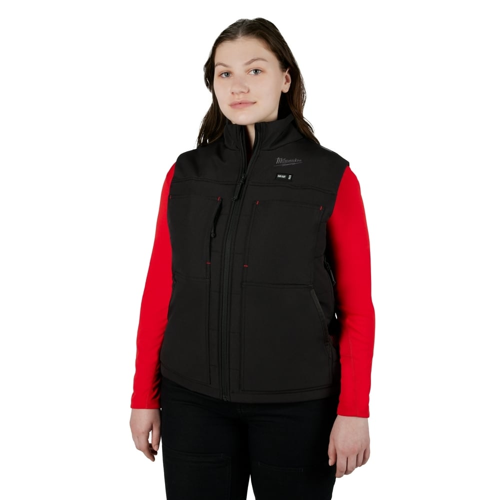 334B-20M Heated Vest, M, Black, Polyester, Zipper Closure