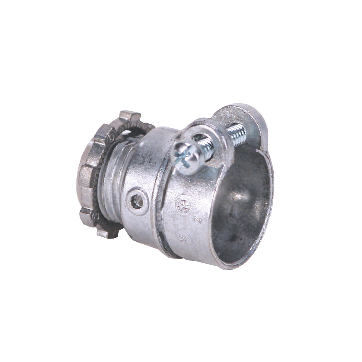 XC876 Steel City Insulated Conduit Connector, 2 in Trade, 2.12 to 2.47 in Cable Openings, Die Cast Zinc