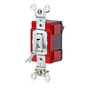 M1221-WL Lev-Lok Tamper Resistant Toggle Switch, 120/277 V AC, 20 A, 800 W, 1000 VA Power Rating