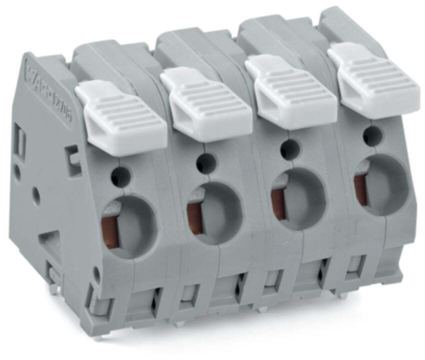 2706-205 Lever PCB Terminal Block, 1000 V, 41 A, 20 to 10 |AWG Wire, 5 Poles