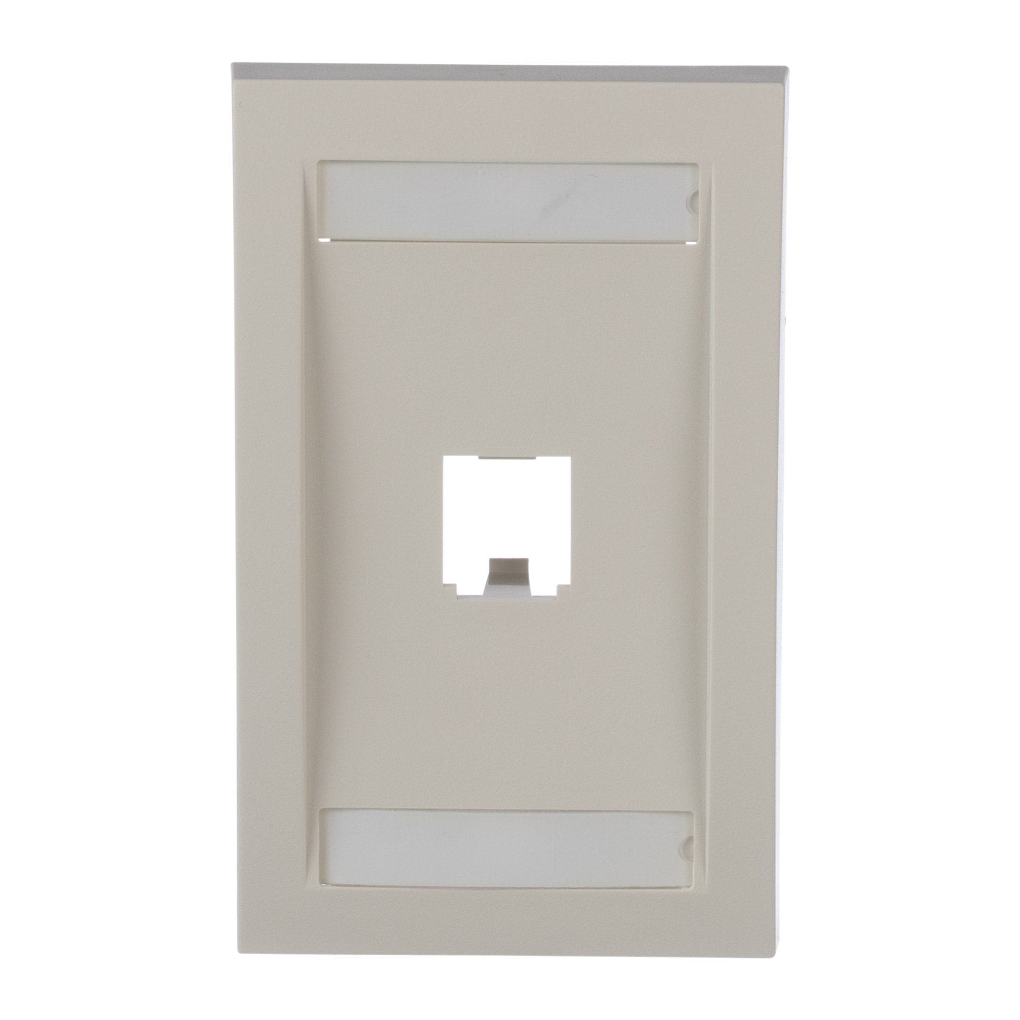 CFPE1IWY Mini-Com PanNet Executive Series Flat Vertical Faceplate, 1 Gangs, 1 Ports, Mini-Com Module, Fastened Mount, ABS