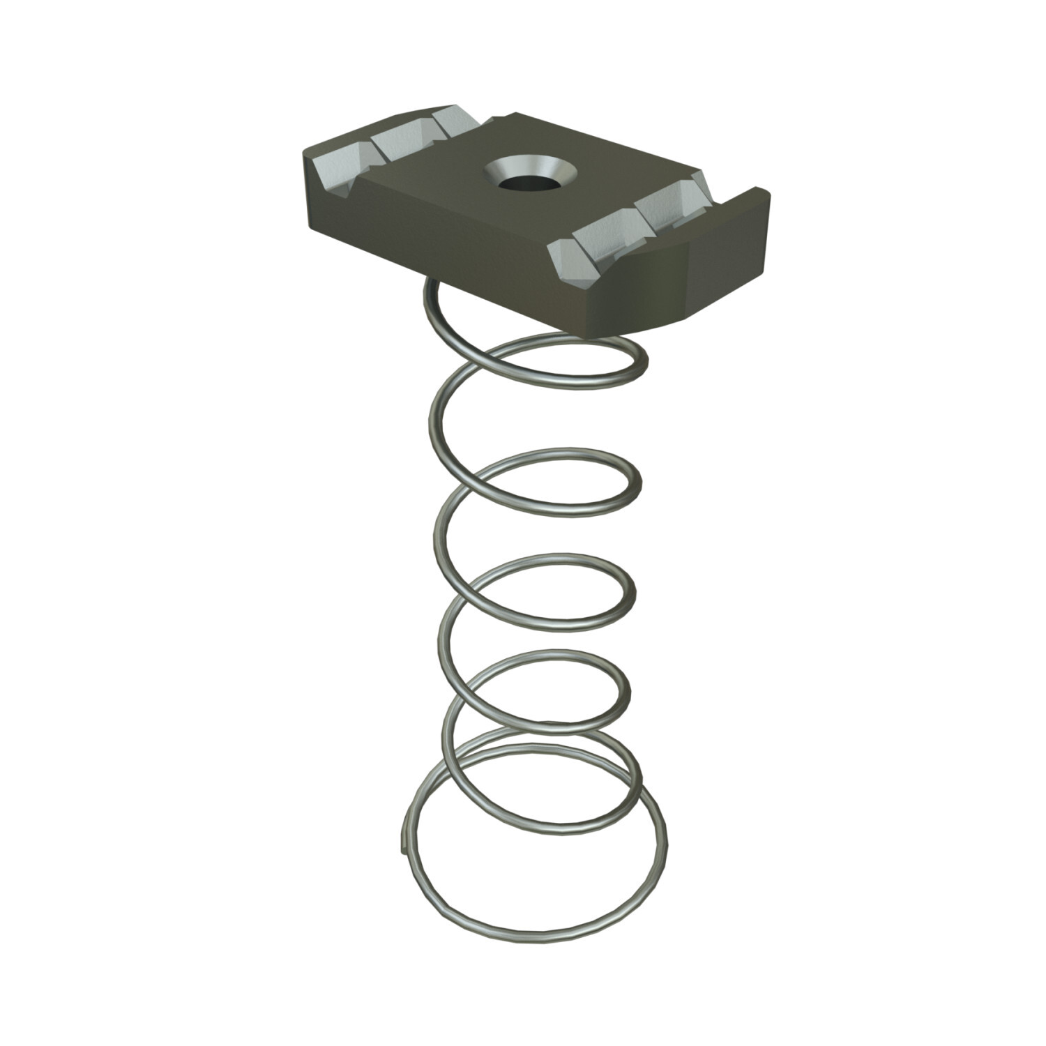 P5508-EG Channel Spring Nut, For Use With P5500 Series 1-5/8 in Channel, 3/8-16 Thread, Steel
