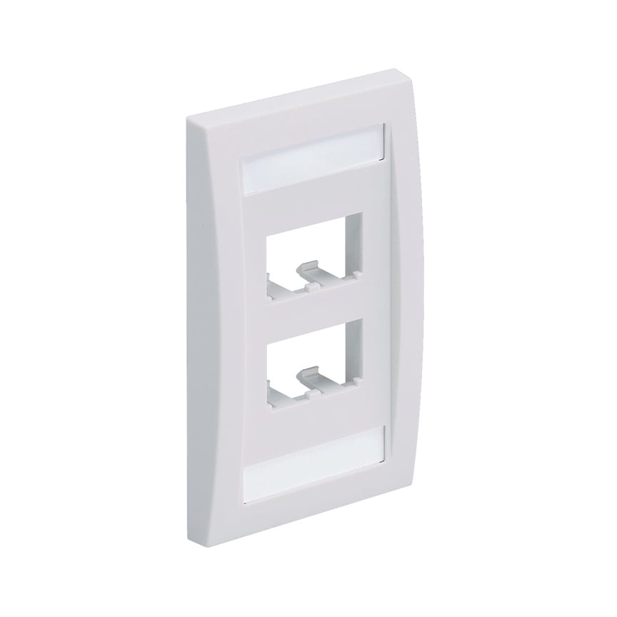 Mini-Com Faceplate, 4 Port, White