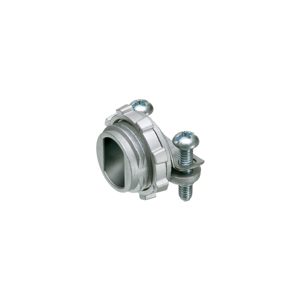 840 Straight Cable Connector With 0.4 x 0.58 in Dia Rectangular End Stop, 1 in Trade, 1/2 in Knockout, 0.225 to 0.612 in Cable Openings, Die Cast Zinc
