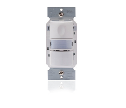 PW-103N-W Wattstopper Multi-Way Nightlight Wall Switch Occupancy Sensor, 120/230/277 V AC, Passive Infrared Sensor, 525 sq-ft Coverage, 180 deg Viewing
