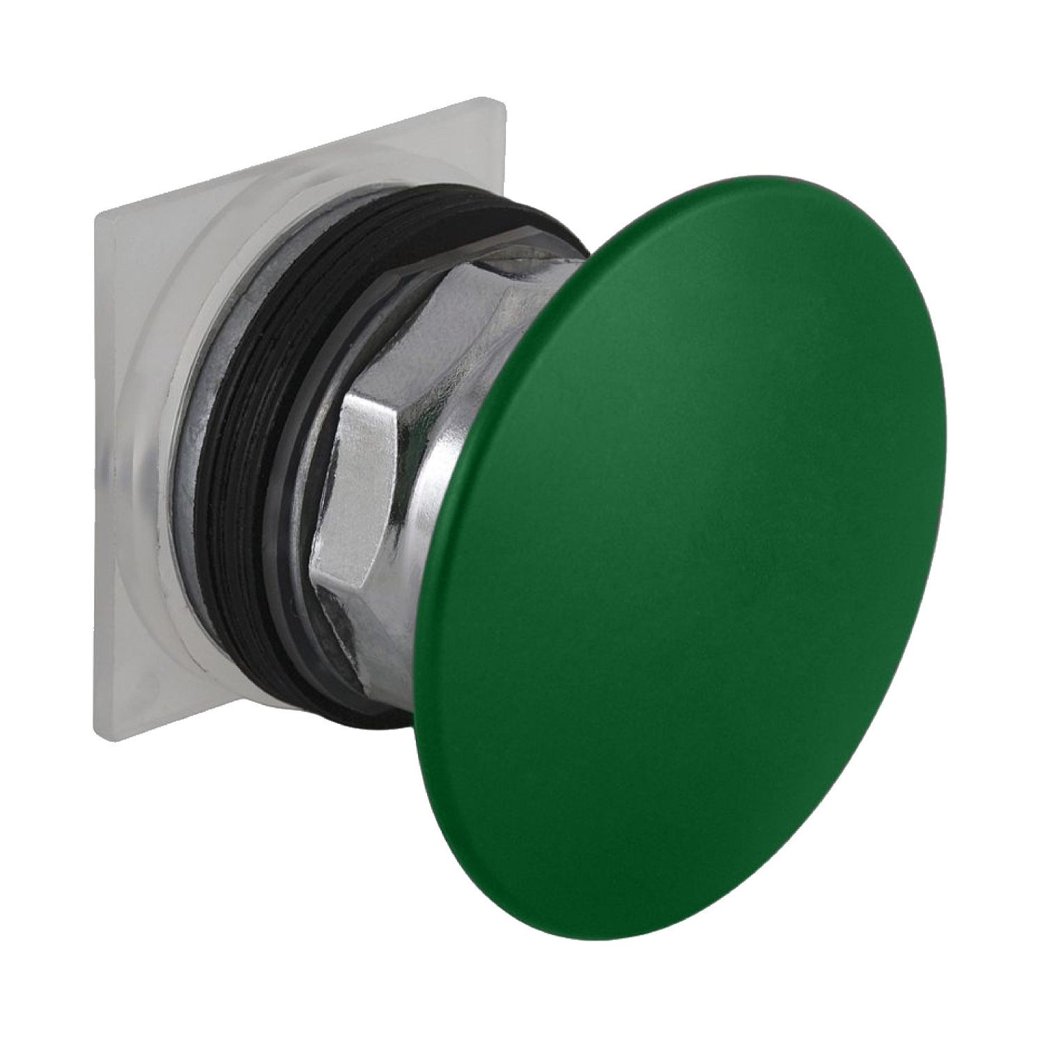 9001KR25GM Harmony Type K Dusttight Oiltight Watertight Heavy Duty Round Unmarked Non-Illuminated Pushbutton Operator With Set Screw Security, 30 mm, 60 mm, 70 mm, 2 Positions, Green