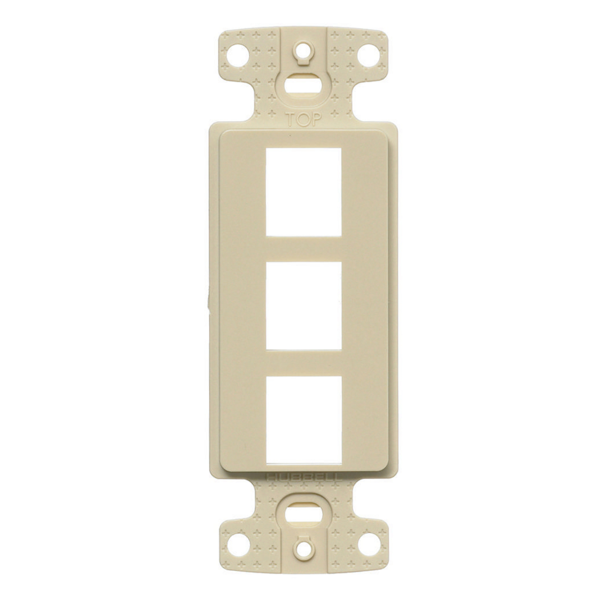 NS613I Standard Decorator Keystone Frame, 1 Gangs, 3 Ports, High-Impact Thermoplastic, Ivory