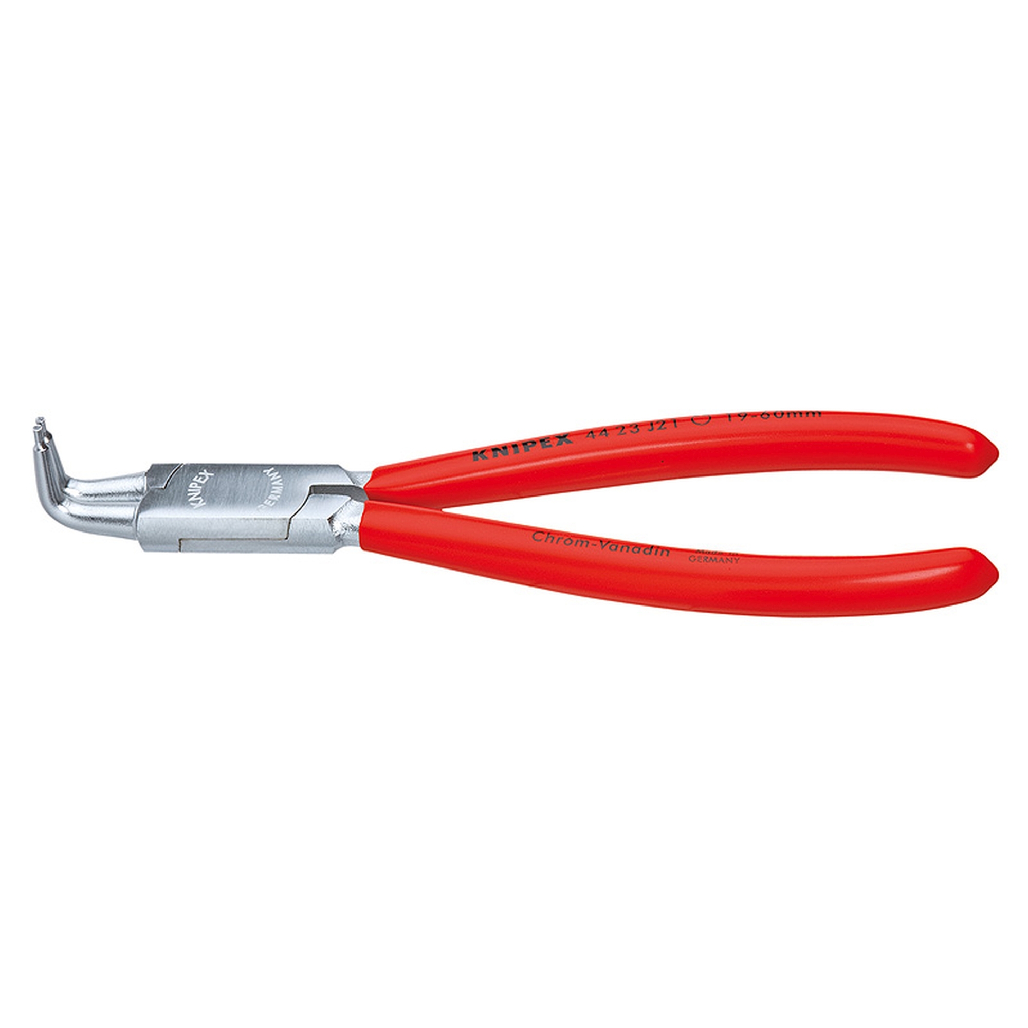 Internal 90° Angled Snap Ring Pliers-Forged Tips, 8 1/2 in., Plastic coating