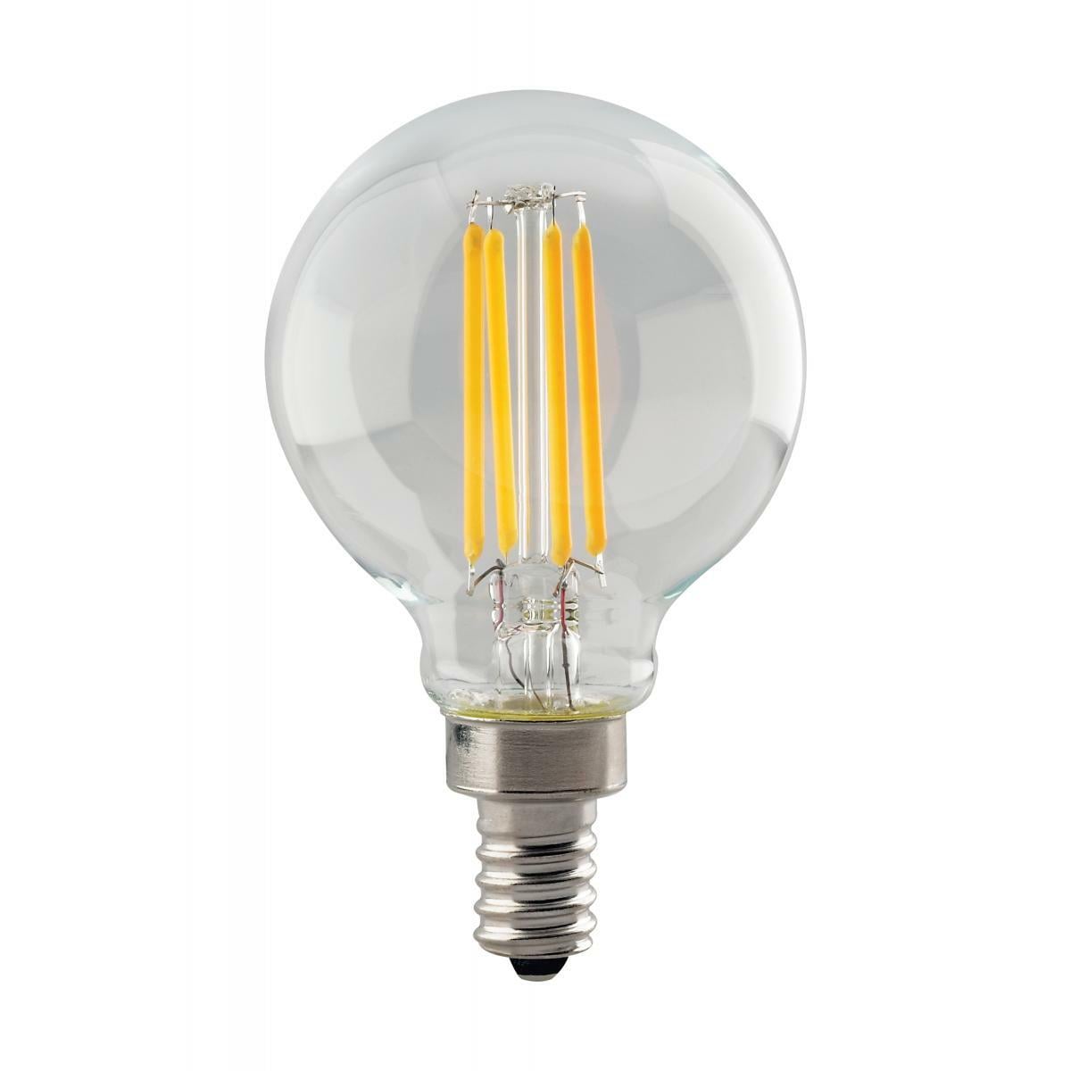 S11363 Forward Dimmable LED Lamp, 4.5 W, 40 W Incandescent Equivalent, E12 Lamp, G16.5 Shape, 350 Lumens