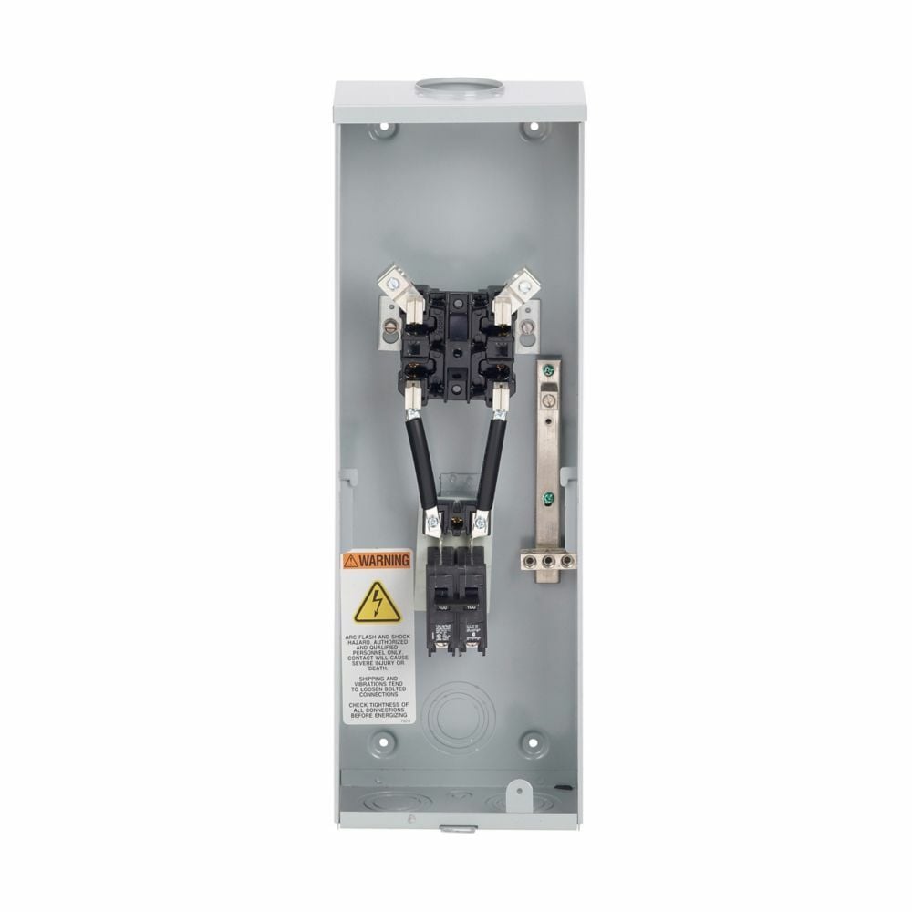 1M1RP 1/2-Wire 1-Position 2-Pole Closed Self Contained Meter Main Breaker, 120/240 V AC, 100 A, 1 Phase, NEMA 3R Enclosure