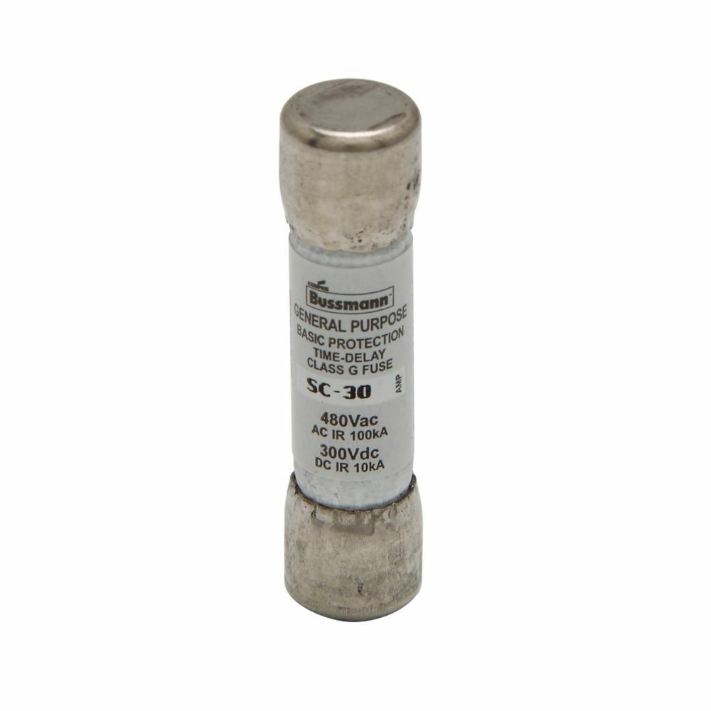 BK/SC-30 Bussmann SC, 30 A, 480 V AC/300 V DC, 10 kAIC at 300 V DC, 100 kAIC at 480 V AC Interrupt, Class: G, Fuse Body