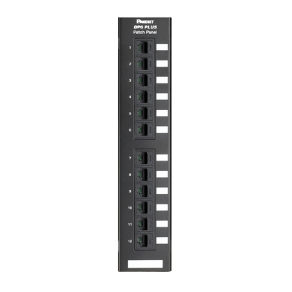 DP12688TGY PanNet Data-Patch DP5e Flat Loaded Punchdown Patch Panel, 12 Ports, Cat 6, Steel