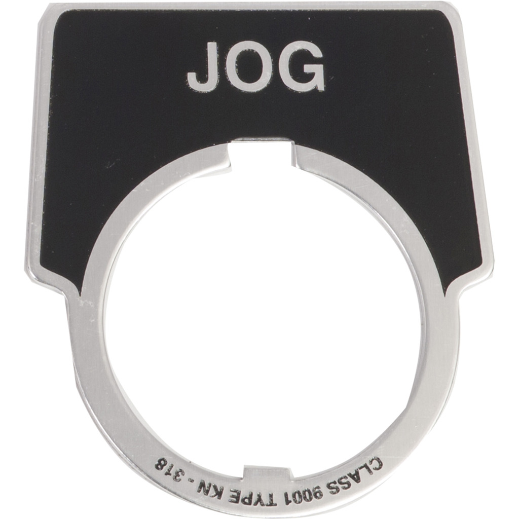 9001KN318 9001 T-K Legend Plate, Metal, Black Field
