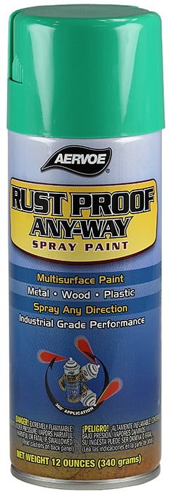 304 Solvent Based Rust Proof Paint, 16 oz Container, Safety Green, 15 min Curing