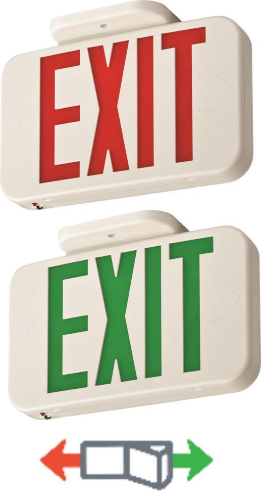 EXRG EL M6 Emergency Light, LED Lamp, 120 to 277 V, EXIT Legend