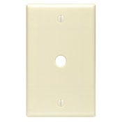 80513-I Midway Size Traditional Wallplate, 1 Gang, 3-1/8 in W, Thermoset, Box Mount