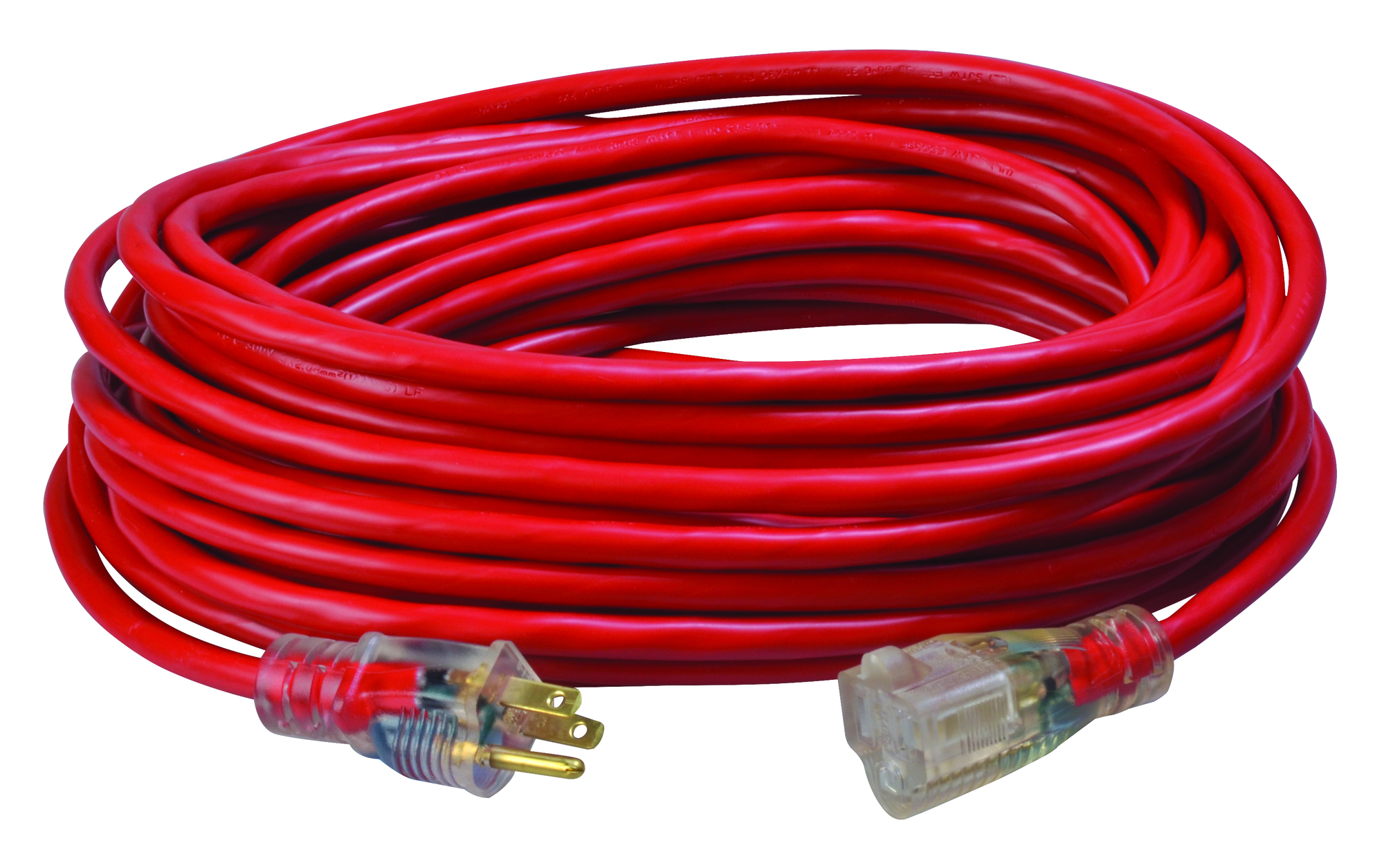 2488SW8804 Heavy Duty Extension Cord With Power Light Indicator, 125 V, 15 A, 50 ft L Cord, 3 Conductors
