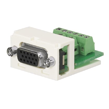 CMD15HDIWY High Density D-Subminiature Module, 2 Positions, ABS Housing