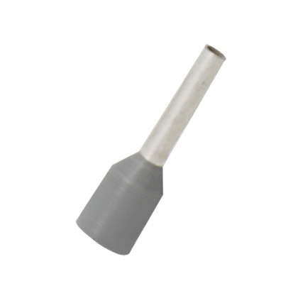 FSDX76-8-D Pan-Term Type FSDX DIN End Sleeve Single Insulated Wire Ferrule, 18 AWG Stranded Conductor, 0.55 in L, Copper, Gray