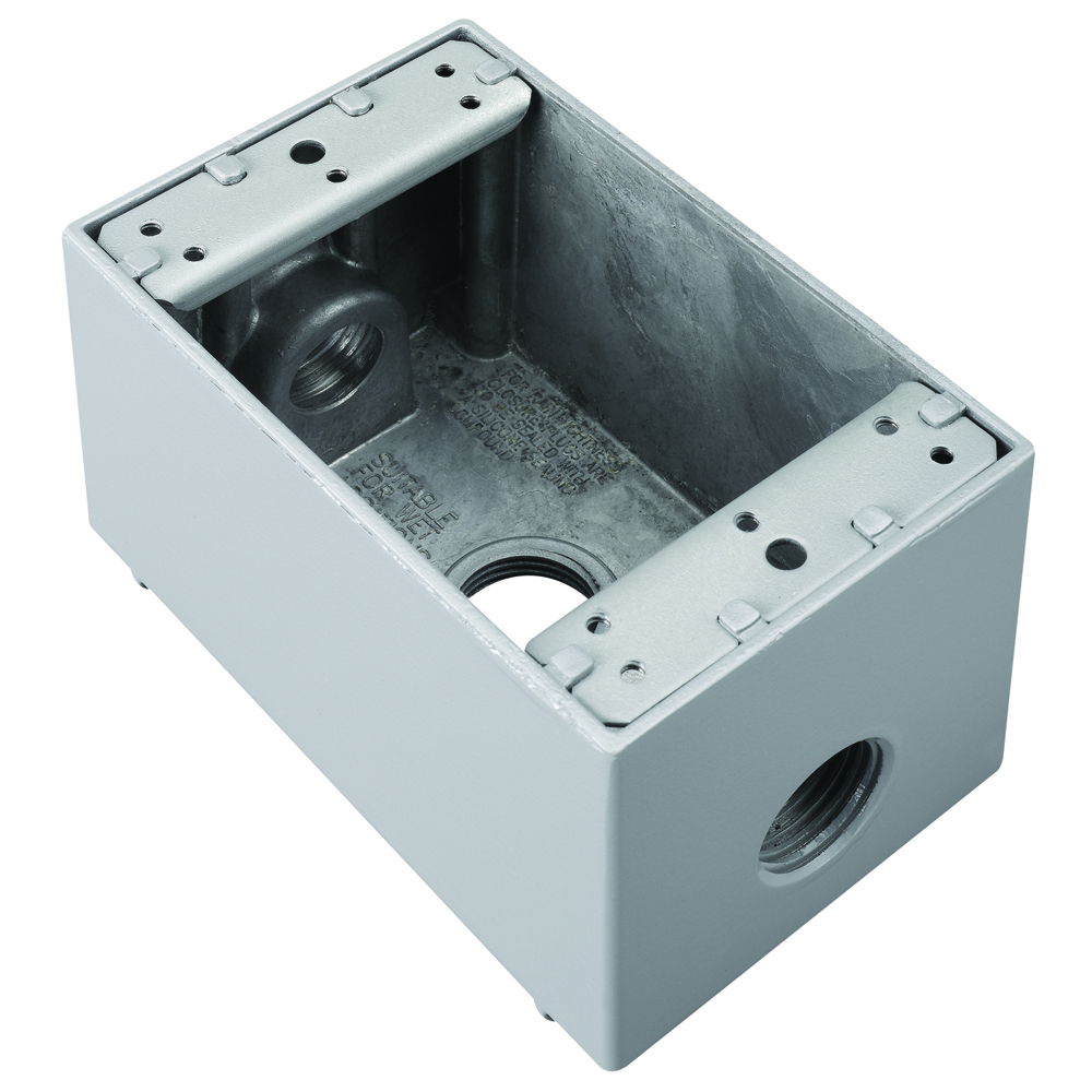 WPBD23 Weatherproof One Gang Deep Box, Gray