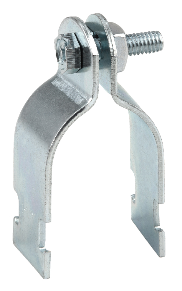 SC400R Ridgid Strut Clamp With Keps Nut and Slotted Hex Head Bolt, 4 in, 1000 lb Load, Steel