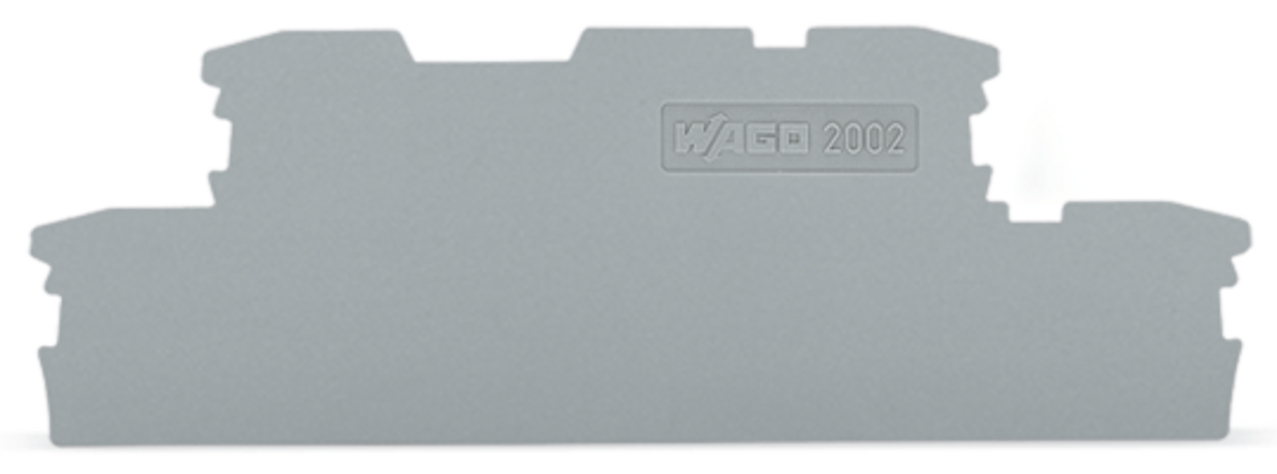 2002-2991 Half Sine End and Intermediate Plate, Polyamide, Gray
