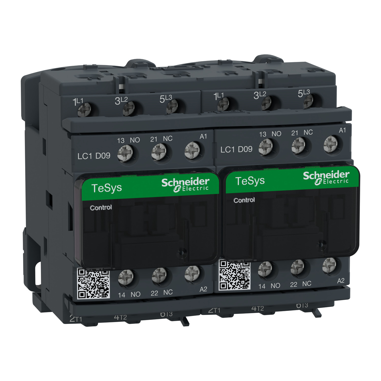 TeSys Deca reversing contactor - 3P(3 NO) - AC-3 - <= 440 V 9 A - 100 V AC coil