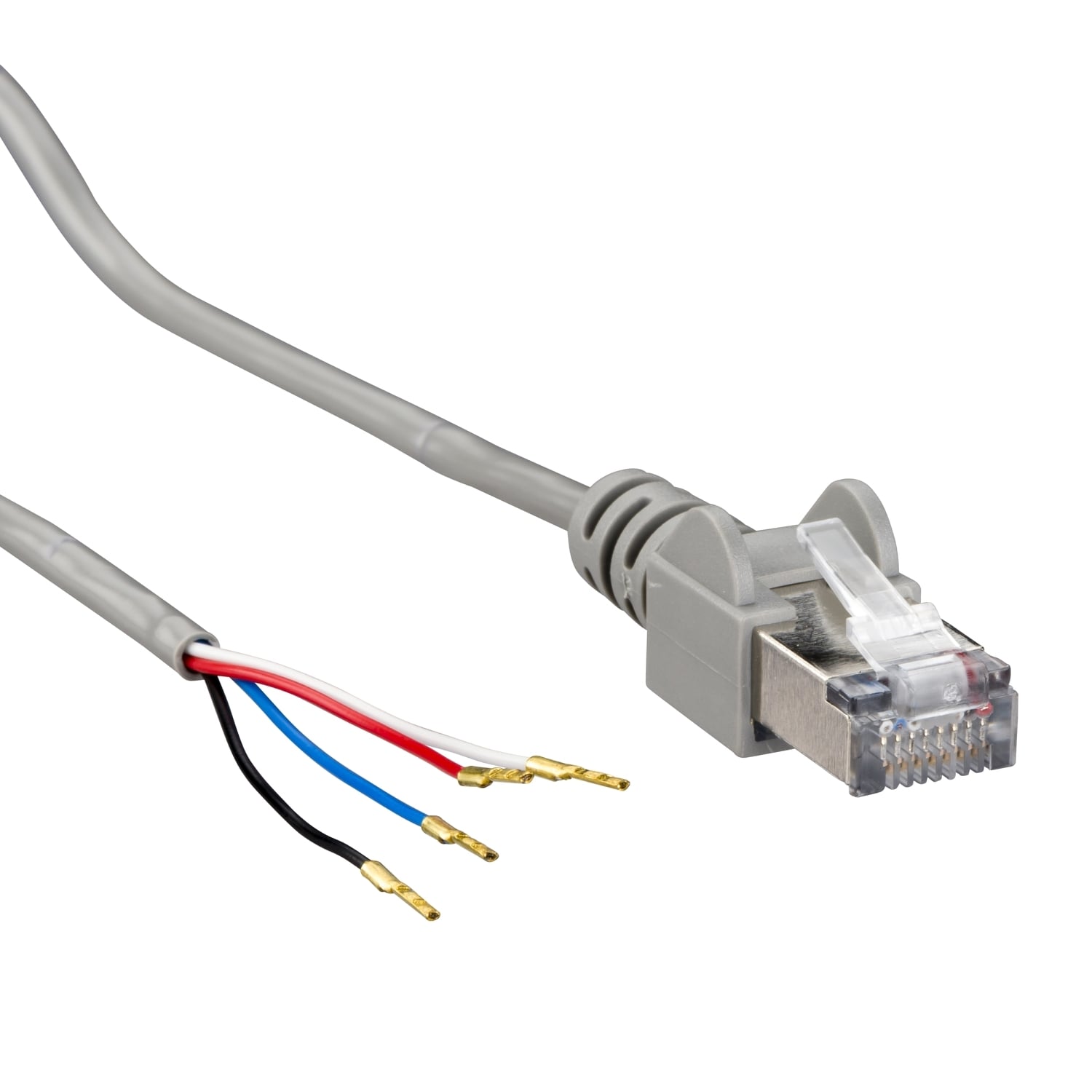 LV434196 Network ULP Cord, For Use With Compact NS630b to 1600, NS1600b to 3200, Masterpact NT, NW Circuit Breaker, 1.3 m L Cord, RJ45 Connector, Clip Mount