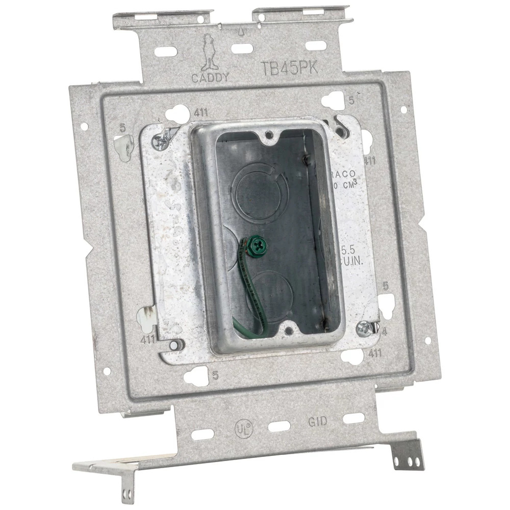PK4DM1 CADDY Standard Prefab Assemblies Mounting Plate, 4 in Box, Pregalvanized