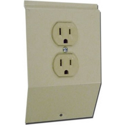 K BB ACCY DUPLEX COVER PLATE (INC. 120V RECEPTACLE) ALMOND