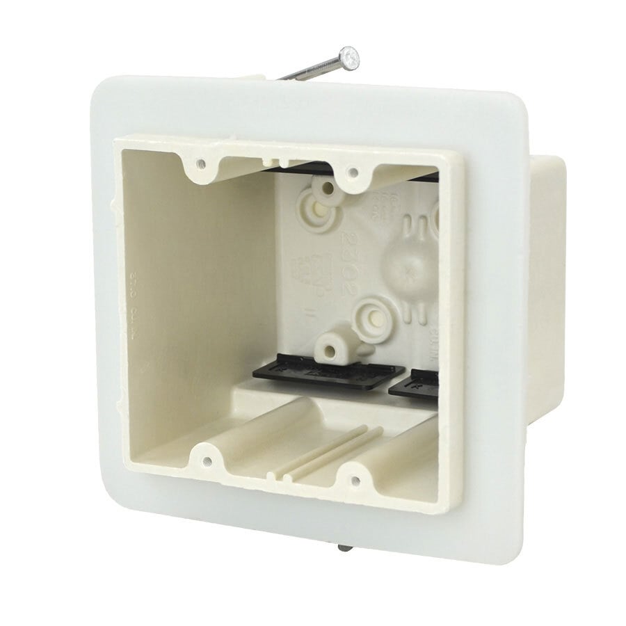 2-Gang Vapor Seal/Air-Sealed Switch Box; 3-7/16 Inch Depth, Thermoset-Fiberglass Reinforced Polyester, 37 Cubic-Inch, Beige/Tan