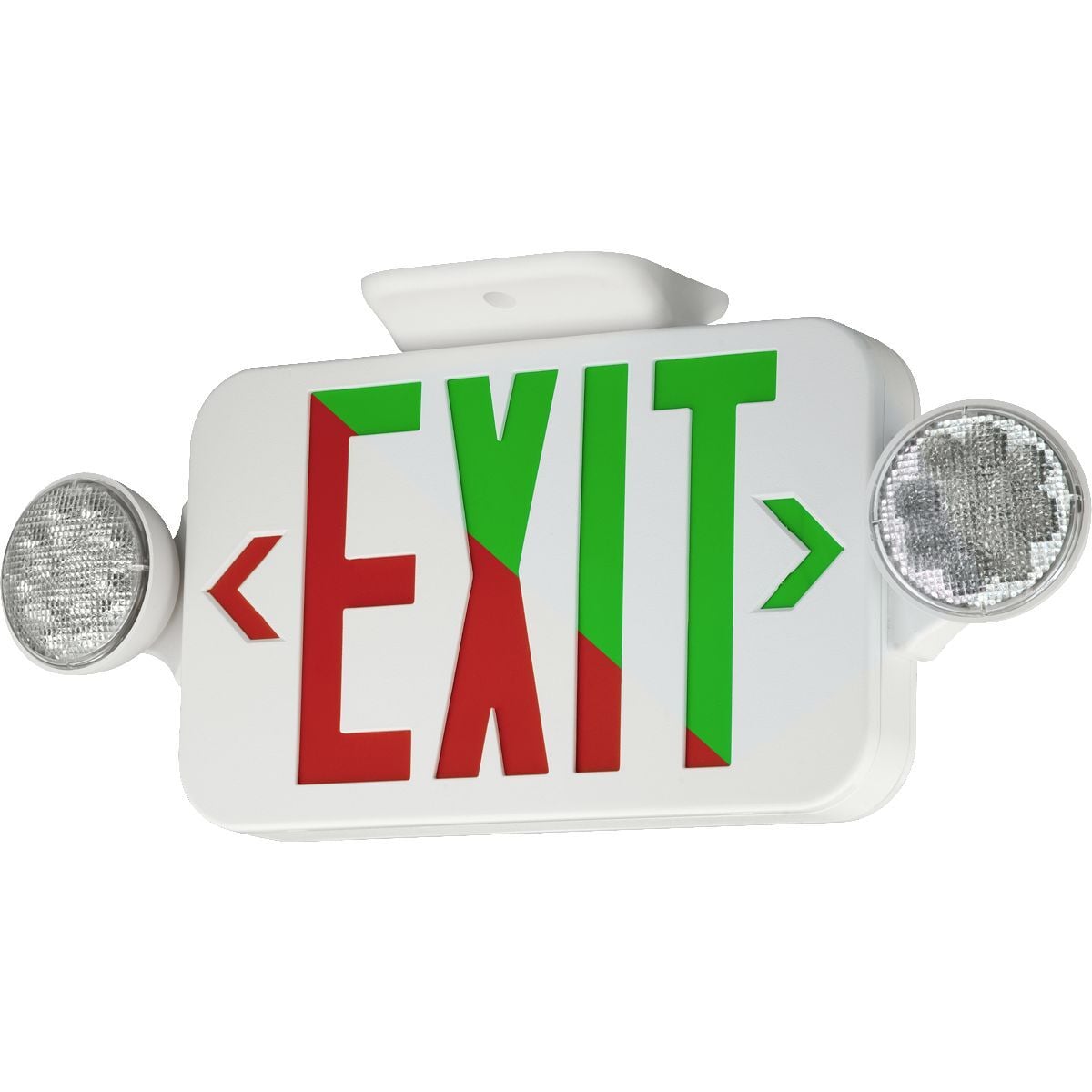 CCRB CC Series Universal Face Combination Exit/Emergency Light, 120/277 V AC, Black Housing, EXIT Legend