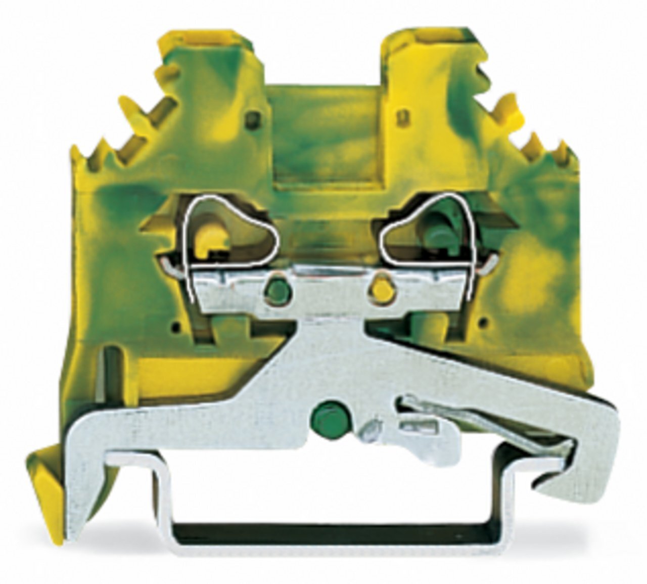 280-107 280 2-Conductor Terminal Block, 28 to 12 AWG Wire, 2 Poles, DIN Rail Mounting