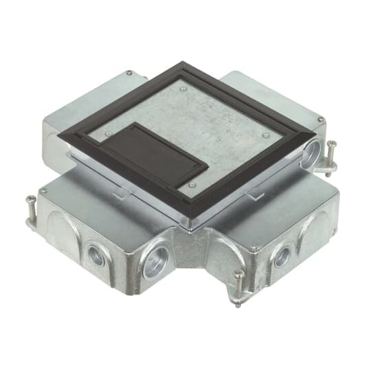 665-CI Steel City Recessed Service Floor Box, Cast Iron, 126 cu-in Capacity, 4 Gangs, 14.81 in L x 14.81 in W x 3.625 in H