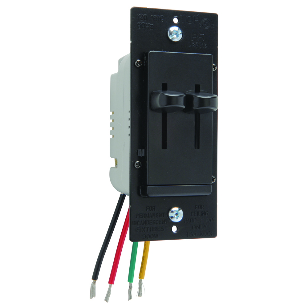 LSDC16BKV LS Series Fan Speed/Dimmer Control, Black