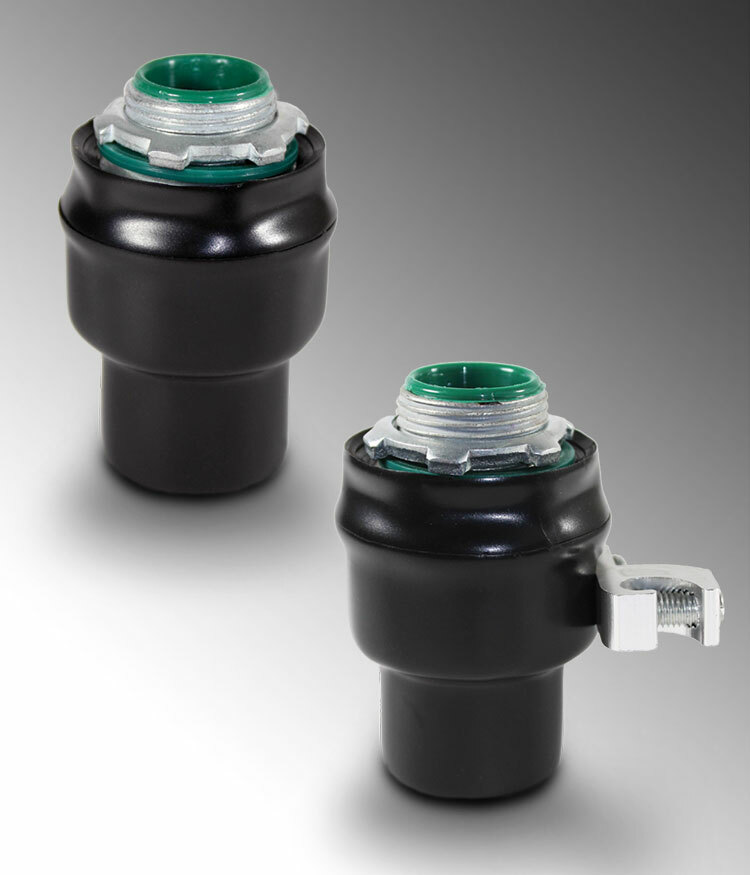PV0700LT75 Straight Liquid Tight Conduit Connector, 3/4 in Trade, Steel, Galvanized/PVC Coated