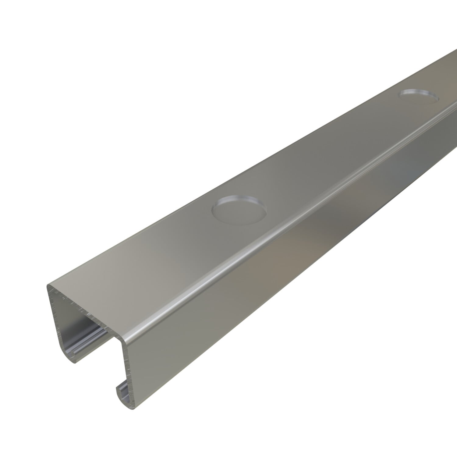 P3000KO-20PG P3000 Channel, 20 ft L 1-5/8 in W 1-3/8 in D 12 ga THK, Low Carbon Steel, Pre-Galvanized Zinc, Domestic