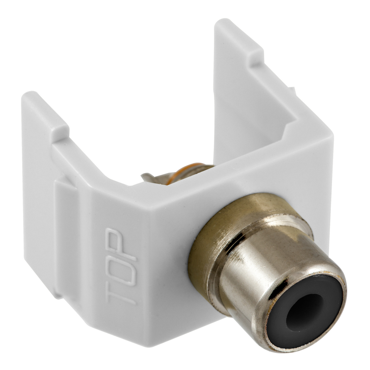 SFRCBKW Data Keystone Standard RCA Connector, Solder Connector
